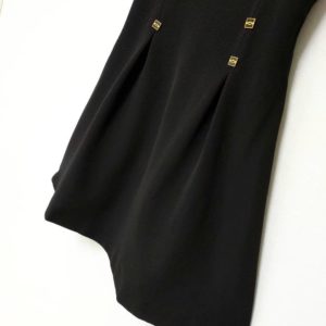 日本單 細碼 中碼 黑色 春夏 連身裙 短袖裙 Dress