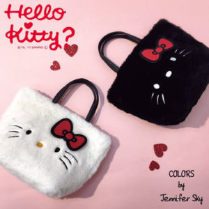 日本 COLORS by Jennifer sky Hello Kitty 版手袋 毛毛 HANDBAG 手袋 手挽袋