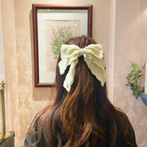 日本Maison de FLEUR LACE髮飾 頭飾 レースリボンヘアゴム