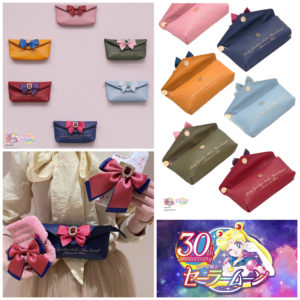 日本Maison de FLEUR 美少女戰士30周年 化妝袋 筆袋 收納袋 美少女戦女30周年を記念 ビジューリボンポーチ
