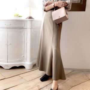 有插袋😍日本Classicalelf 茶啡色 魚尾裙 カットツイルマーメイドスカート