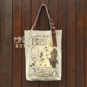 包郵😍日本 東京迪士尼限定 美女與野獸 帆布 側孭袋 TOTE BAG
